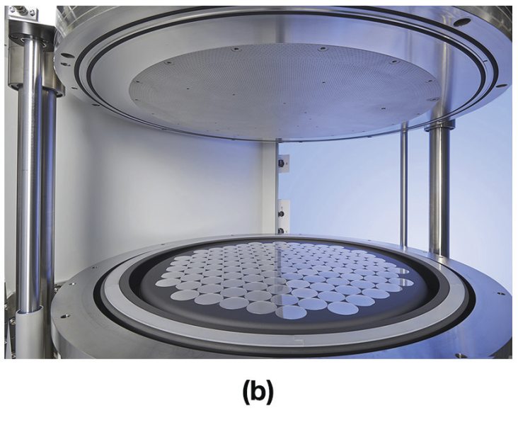 AIXTRON MOCVD epitaxial reactor systems, (a) planetary system; (b) close-coupled showerhead system