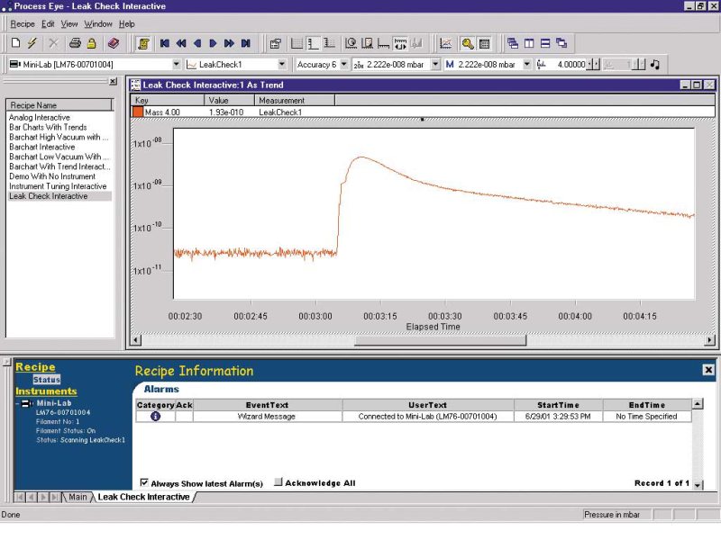 Process Eye Process Eye Residual Gas Analyzer Software