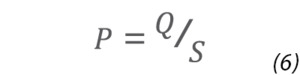 Pressure in the vacuum chamber (equation)