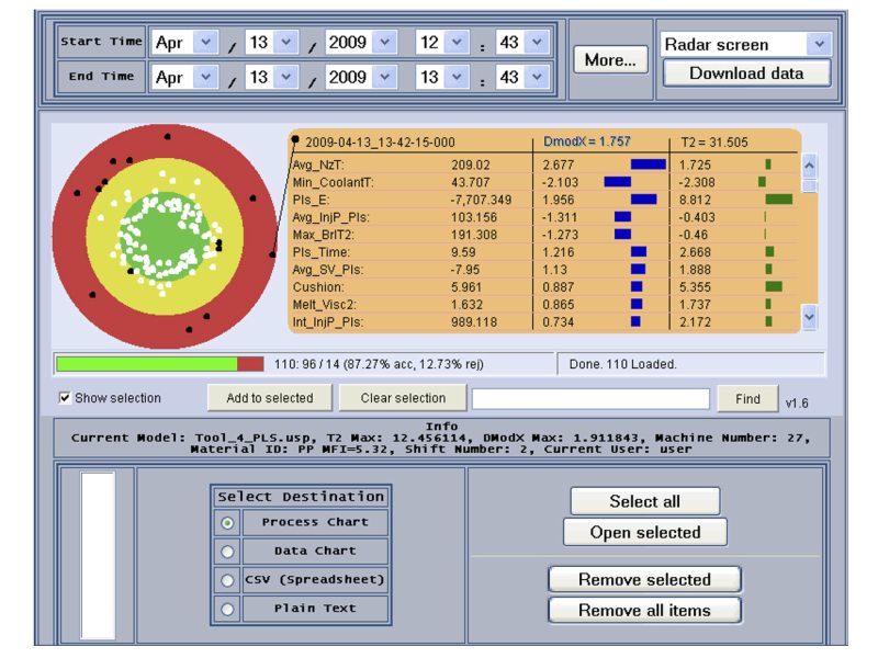 SenseLink User Interface screen shot